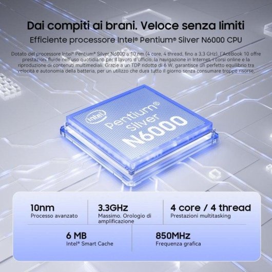 Blackview AceBook 10 18,5" Intel Pentium Silver N6000 16GB 512GB SSD Gráficos Intel Windows 11 Pro WiFi 6