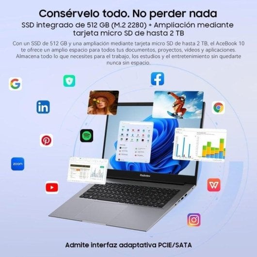 Blackview AceBook 10 18,5" Intel Pentium Silver N6000 16GB 512GB SSD Gráficos Intel Windows 11 Pro WiFi 6