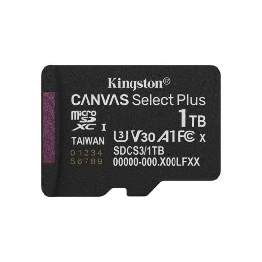 microSDXC Kingston SDCS3/1TB 1TB UHS-I U3 V30 A1 150MB/s Schwarz