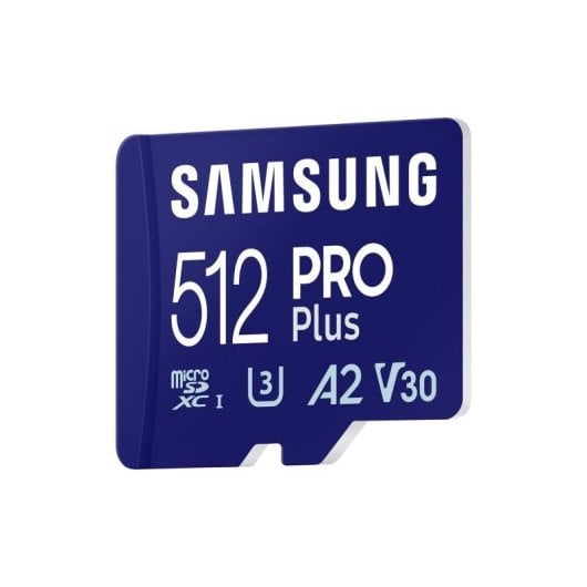Carte microSDXC Samsung MB-MD512S Pro Plus 512 Go UHS-I V30 A2 180Mo/s
