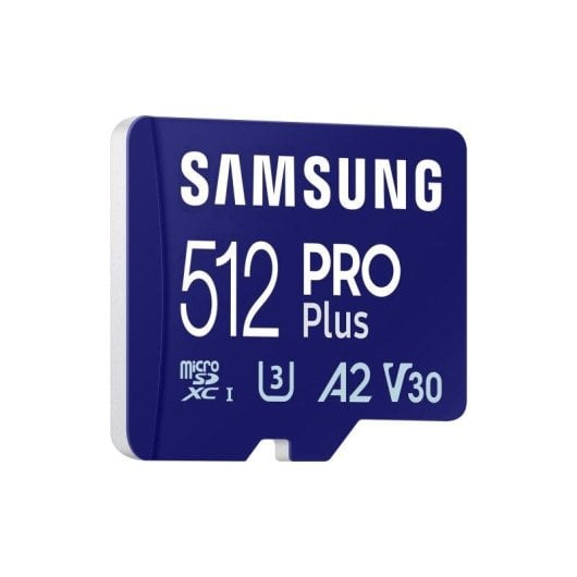 Carte microSDXC Samsung MB-MD512S Pro Plus 512 Go UHS-I V30 A2 180Mo/s
