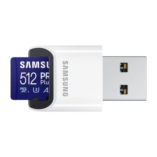 Carte microSDXC Samsung MB-MD512S Pro Plus 512 Go UHS-I V30 A2 180Mo/s