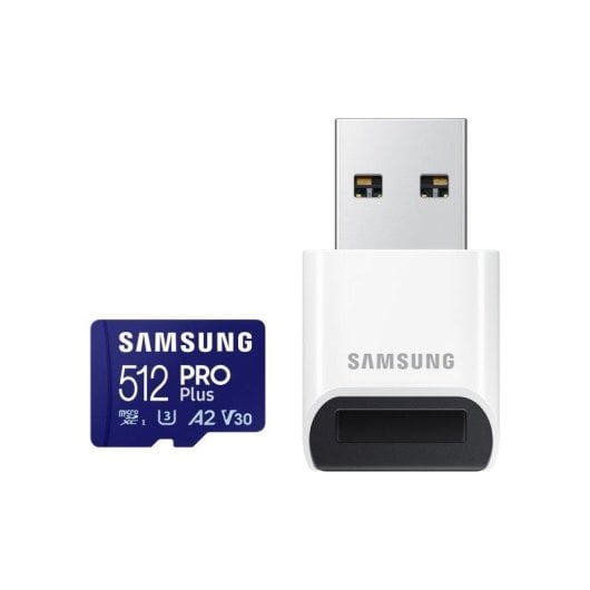Carte microSDXC Samsung MB-MD512S Pro Plus 512 Go UHS-I V30 A2 180Mo/s