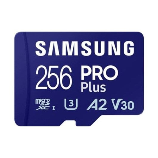 Carte MicroSDXC Samsung MB-MD256S 256GB UHS-I V30 A2 Bleue Haute Vitesse