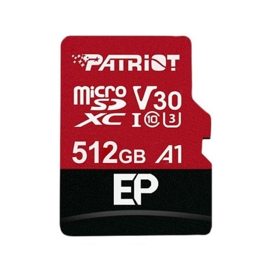 Speicherkarte Patriot EP V30 A1 512 GB MicroSDXC U3 V30 A1 SD-Adapter