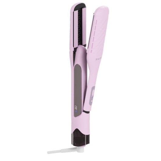 Prancha de Cabelo Cerâmica Beautifly DualPerfection Air Styler 230ºC 6 Definições LCD Seco e Húmido Rosa