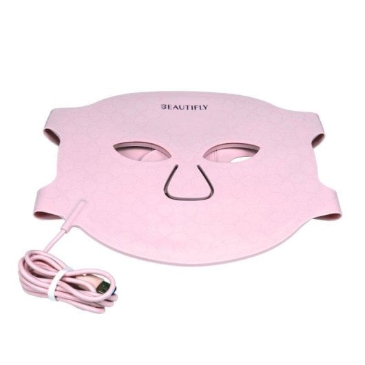 Máscara Facial Beautifly Aura Glam Pro LED Reafirmante Anti-Idade Rosa Recarrregável