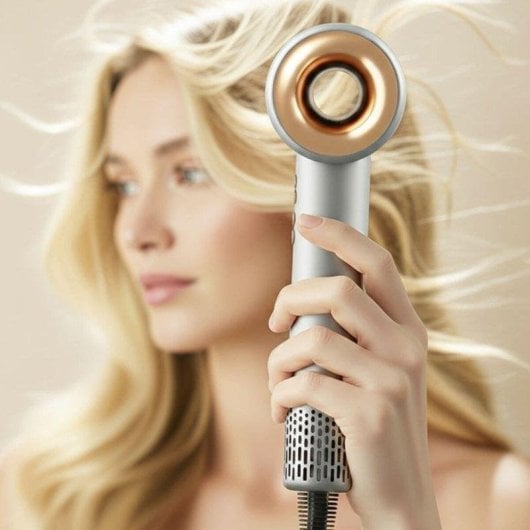 Secador de Cabelo Iónico Profissional Beautifly IonBoost 1600W 3 Velocidades 3 Temperaturas com Acessórios Cinzento