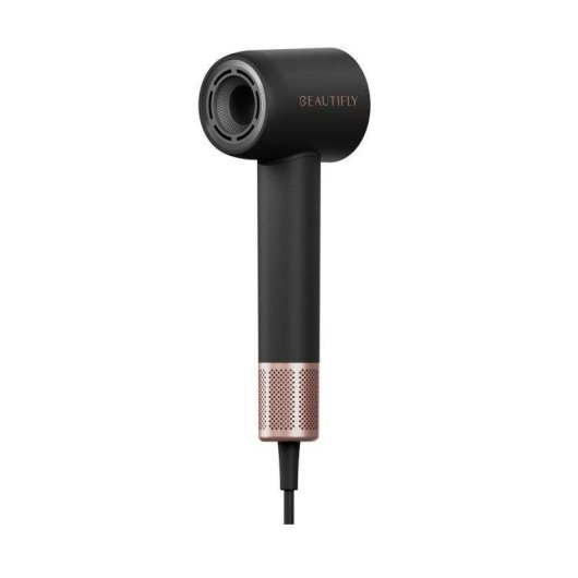 Secador de Cabelo Iónico Profissional Beautifly VelaAir 1600W 4 Temperaturas 3 Velocidades LCD Silencioso Preto com Acessórios