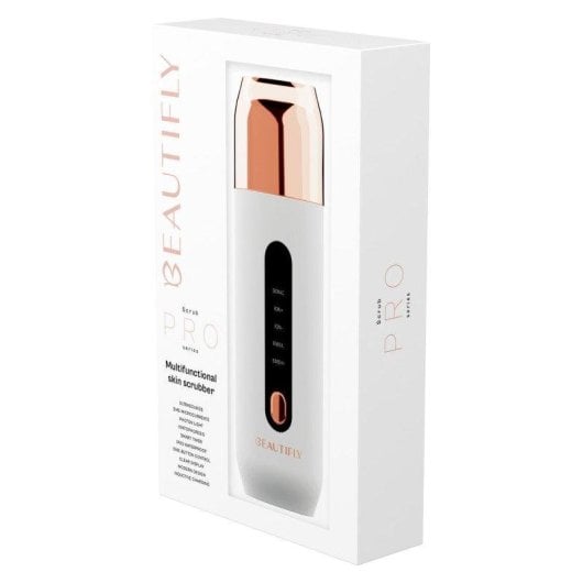 Dispositivo de Peeling Beautifly Scrub Pro Branco EMS LCD Recargável IPX5