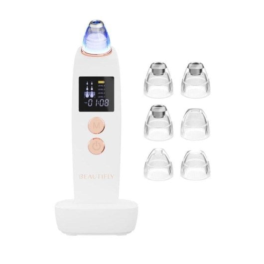 Masajeador Facial Beautifly Derma Pro Microdermoabrasão Diamante Luz Azul Branco