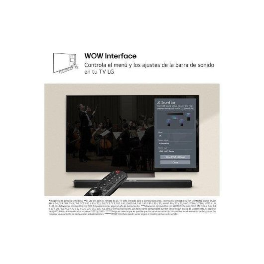 Barra de Som LG S60T 3.1 340W Bluetooth IA Sound Pro Dolby Digital