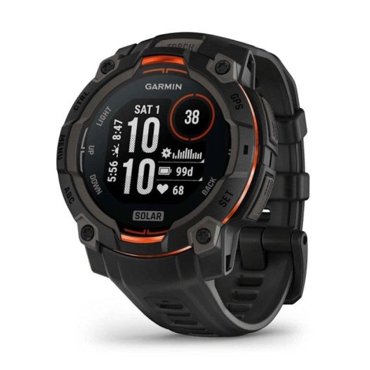 Garmin Instinct 3 Solar GPS 50mm MIP Schwarz Bluetooth Unisex Wasserdicht 10ATM SpO2 Herzfrequenz