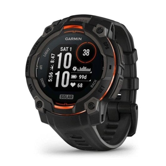 Garmin Instinct 3 Solar GPS 50mm MIP Schwarz Bluetooth Unisex Wasserdicht 10ATM SpO2 Herzfrequenz