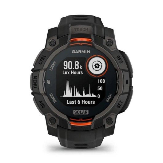 Garmin Instinct 3 Solar GPS 50mm MIP Schwarz Bluetooth Unisex Wasserdicht 10ATM SpO2 Herzfrequenz