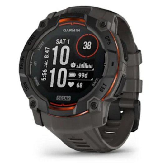 Garmin Instinct 3 Solar GPS 50mm MIP Schwarz Bluetooth Unisex Wasserdicht 10ATM SpO2 Herzfrequenz