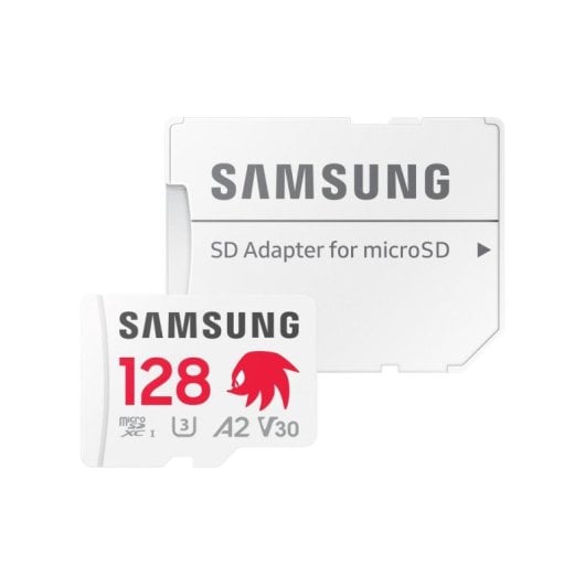 Carte mémoire Samsung MB-MD128S 128GB MicroSDXC UHS-I Classe 10 U3 V30 A2 SD Adapter