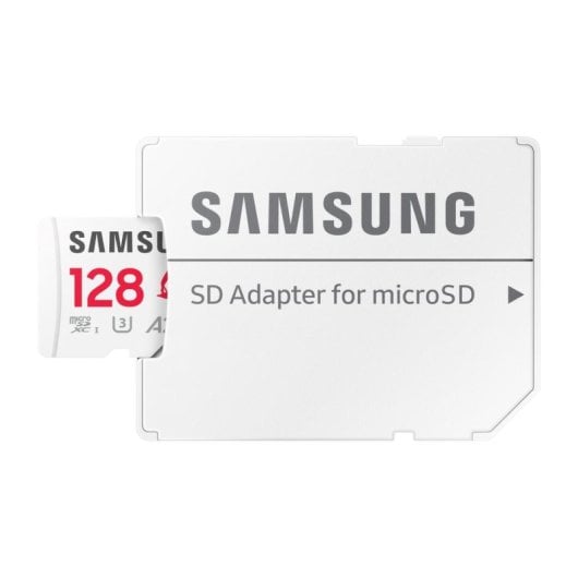 Carte mémoire Samsung MB-MD128S 128GB MicroSDXC UHS-I Classe 10 U3 V30 A2 SD Adapter