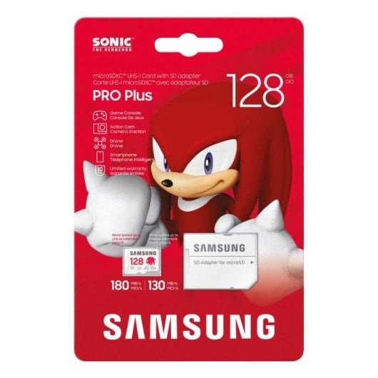 Carte mémoire Samsung MB-MD128S 128GB MicroSDXC UHS-I Classe 10 U3 V30 A2 SD Adapter