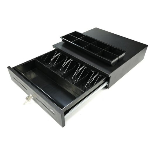 Cajón portamonedas AVPos Cash U290 compacto acero 5 billetes 8 monedas 12V