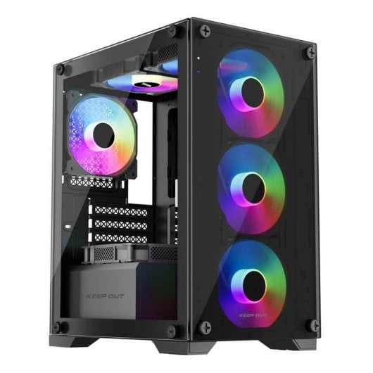 Boîtier PC Keep Out XC-201 Glass Micro-ATX ITX RGB Verre trempé