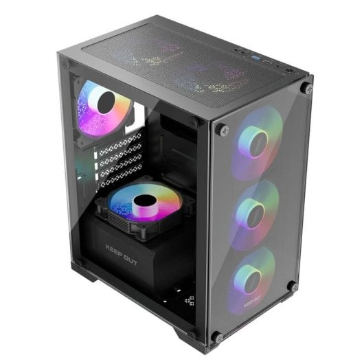 Boîtier PC Keep Out XC-201 Glass Micro-ATX ITX RGB Verre trempé