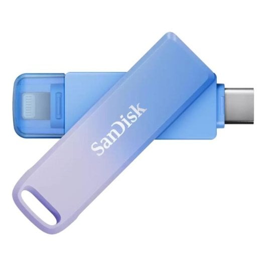 Unidad USB SanDisk Creator Phone Drive 256 GB USB-C Lightning Azul Lila