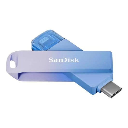 Unidad USB SanDisk Creator Phone Drive 256 GB USB-C Lightning Azul Lila