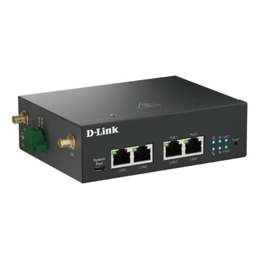 Router D-Link DWM-314-GP/B Dual SIM 5G 4xRJ45 PoE Industrial Externo