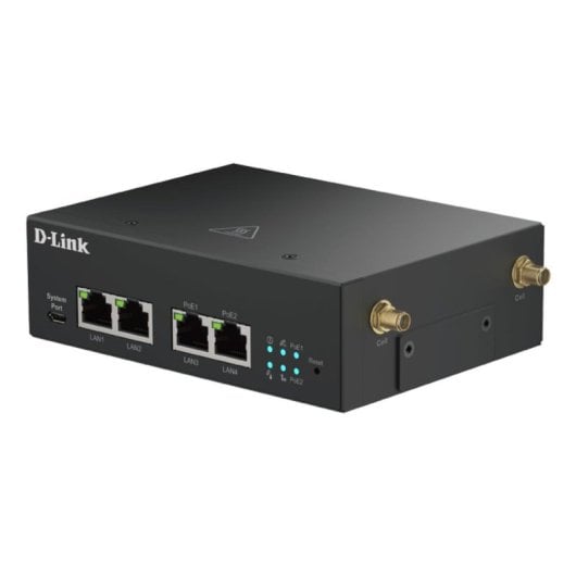 Router D-Link DWM-314-GP/B Dual SIM 5G 4xRJ45 PoE Industrial Externo
