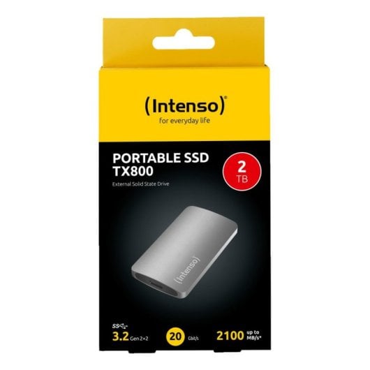 Disco Duro Intenso TX800 2TB SSD USB Type-C 2,1 Gbit/s Resistente a golpes