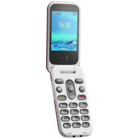 Telefono Doro 2820 Clamshell 2.8" 4G Bluetooth Rosso Bianco