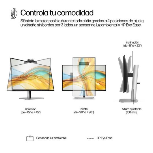 Monitor PC HP Series 5 Pro 524pm 23,8" FullHD 100Hz IPS USB-C Altoparlanti Regolabile in altezza