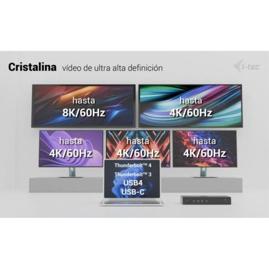 Station d'accueil I-Tec Universal 5x 4K/60Hz 8K USB-C 100W Noir