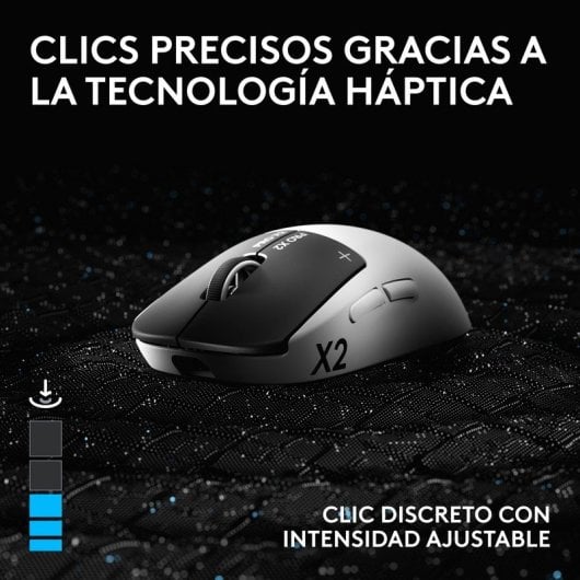 Ratón Logitech PRO X2 SUPERSTRIKE inalámbrico 44000 DPI blanco háptico LIGHTSPEED