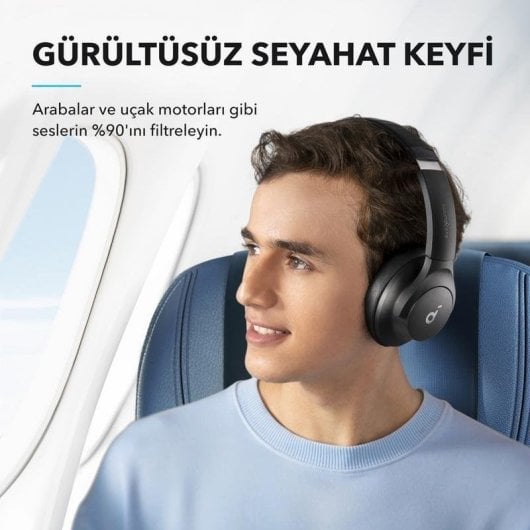 Auricolari Soundcore Q20i con cavo e Bluetooth per chiamate e musica, microfono integrato, bianchi