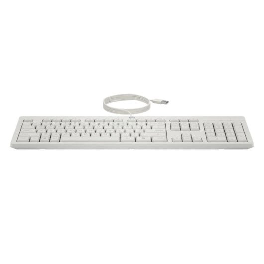 Tastatur HP 225 Full-Size Membran Layout DE inklusive Maus Weiß