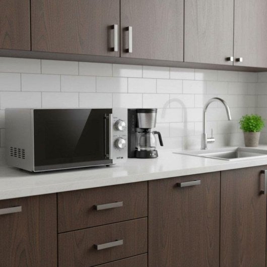 Mikrowelle HTW MIC700CD8 20L 700W Auftaufunktion Edelstahl