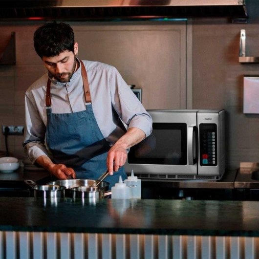 Microondas Infiniton MPW-D34DF 34L 2100W Flatbed Dual Cooking 100 Programas