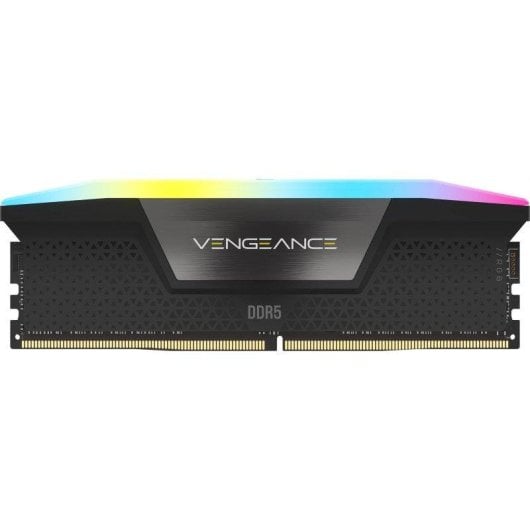 Memoria RAM Corsair Vengeance RGB 16GB 2x8GB DDR5 5200MHz CL40 Kit XMP Iluminación Multicolor Negro