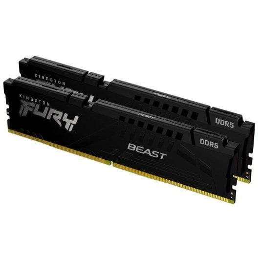 Memoria RAM Kingston FURY Beast 128GB 2x64GB DDR5 5600MHz CL36 Intel XMP AMD EXPO Schwarz