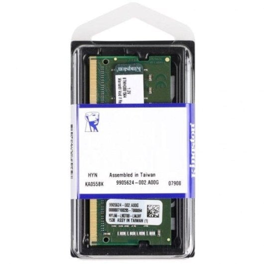 Memoria RAM Kingston KCP424SS6/4 4GB 1x4GB DDR4 2400MHz SO-DIMM 260 pines Negro Verde