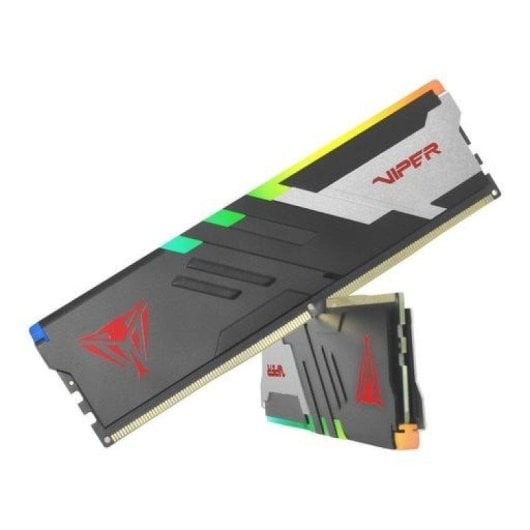 Memória RAM Patriot Viper RGB PVVR532G640C32K 32GB 2x16GB DDR5 6400MHz Kit Dual-Channel Iluminação RGB
