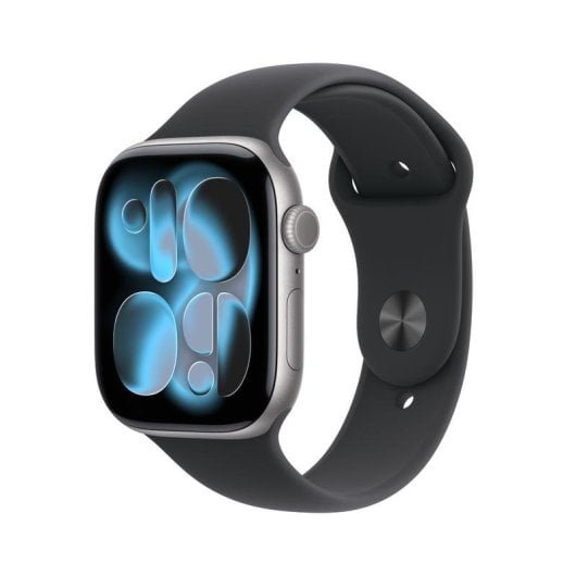 Apple Watch Series 11 GPS NFC 46mm OLED Grau Schwarz S/M IP6X Wasserdicht SpO2 Puls Schlafanalyse