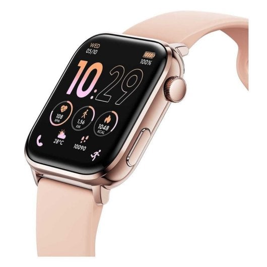 Ice-Watch 024303 Bluetooth 44mm AMOLED Or Rose Bracelet Silicone Étanche IP68 Écran Tactile