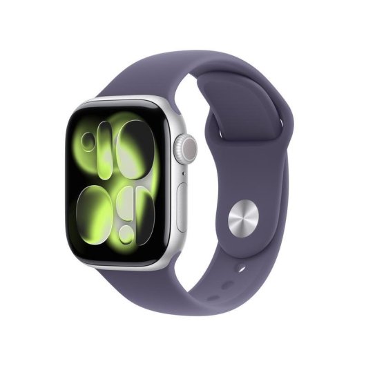 Apple Watch Series 11 GPS NFC 42mm OLED Argento Cinturino Viola S/M Resistente all’Acqua IP6X SpO2 Cardiofrequenzimetro