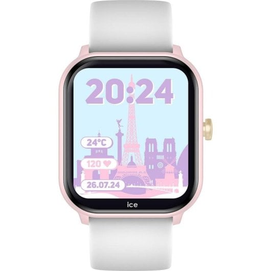 Ice-Watch Smart Junior 2.0 Bluetooth 1,75" Écran tactile Rose Blanc IP68 Taille Unique