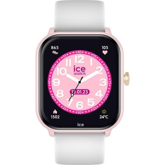 Ice-Watch Smart Junior 2.0 Bluetooth 1,75" Écran tactile Rose Blanc IP68 Taille Unique