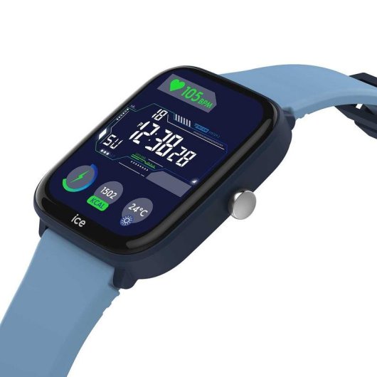 Ice-Watch Smart Junior 3.0 Bluetooth 44mm AMOLED Bleu Bracelet Silicone Taille Unique IP68