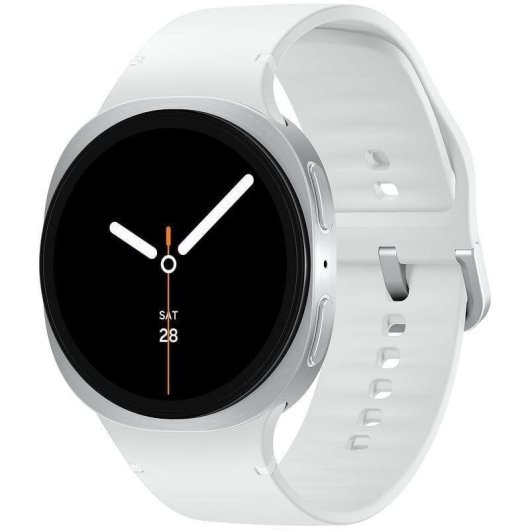 Samsung Galaxy Watch8 Bluetooth GPS NFC 44mm Super AMOLED Silber M/L 5ATM IP68